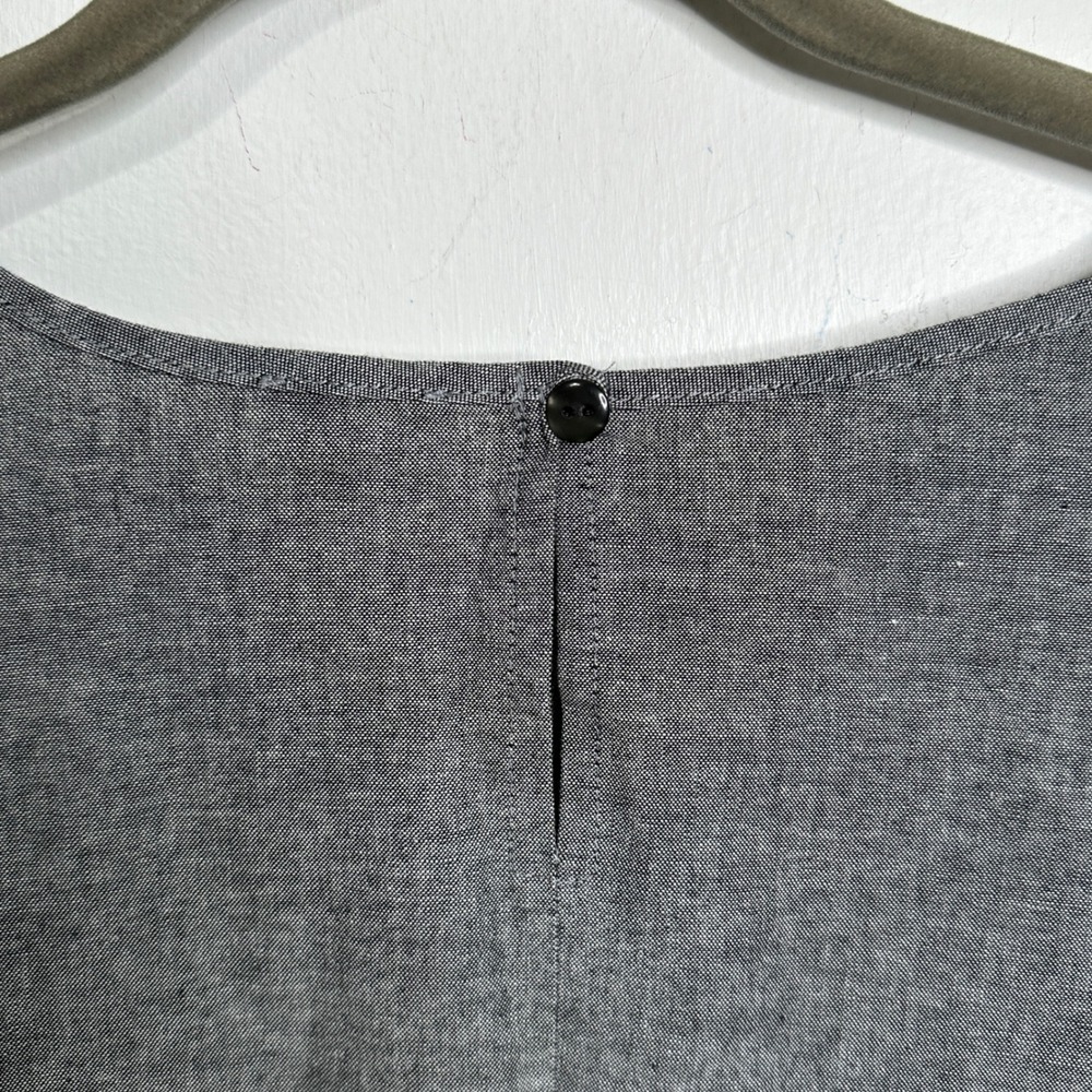 Gray Cotton Bell Sleeve Blouse Top Women Large Made in Canada Natural - Picture 5 of 6